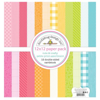Doodlebug Cute & Crafty Designpapier - Petite Print Assortment